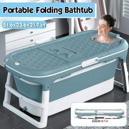 Garden 145cm Adult Folding Bathtub Bath Summer Soaking Tub For Child Barrel Soaking Tub Nonslip Swimming Pool Sauna Cold Water SPA