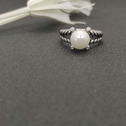 Designer Jewellery Davids Yurmas Ring High Version of the Four-prong Pearl Ring Size American Size 6-7-8-9 Four Sizes