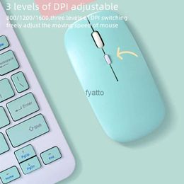 Mice Charging Wireless Bluetooth Mouse for iPad Samsung Huawei MiPad 2.4G USB Android Windows Tablet Laptop PC H240407 W5YT