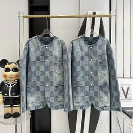 Designer's Spring New Plaid Denim Jacket Unisex