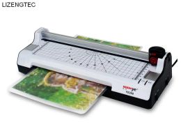 Laminator LIZENGTEC Hot &Cold with Paper Trimmer & Corner Rounder Roll Laminator Machine for A4 Paper Photo