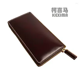 Wallets Jiangxin Horse Hip Skin Long Zipper Wallet Handmade Men Clutch Bag And Women Hand