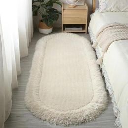 Carpets Thick Version All Style Ivory Colour Fluffy Carpet Rugs For Bedroom/living Room Winter Plush Anti-slip Soft Floor Mat