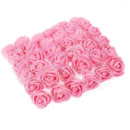 Decorative Flowers 144 Pcs Artificial Roses Mini Head Fake Flower Wedding Decoration Foam Bride Foams