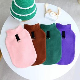 Dog Apparel S-2XL Classic Solid Pet Vests Clothes Warm Fleece Pullover For Small Dogs Cats 4 Colours Sweater S Fashion Pets Supplies