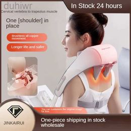 Full Body Massager Shoulder Massager 2024 Electric Neck Trapezius Heating Kneading Wireless Massage Shawl Home Rechargeable Full Body Massagers 240407