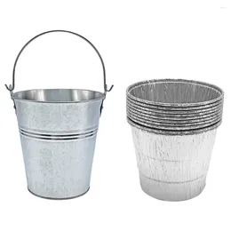 Take Out Containers Barbecue Oil Drum Grease Bucket Beer Accessories Grill Drip Replacement Foil Liner Trap Barrel For BBQ