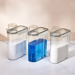 Liquid Soap Dispenser Laundry Powder Multi-Use Detergent Food Grains Rice Storage With Lid And Handle Box Pour Spout Multipurpose