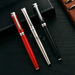 Fountain Pens Black Metal Bead Pen Penature Business Creative Reklama Prezent można dodać H240423