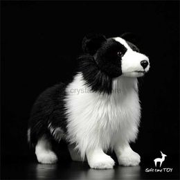 Movies TV Plush toy Border Collie High Fidelity Anime Cute Plushie Sheep Dog Plush Toys Lifelike Animals Simulation Stuffed Doll Kawai Toy Gifts 240407