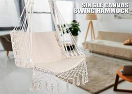 Nordic Style White Hammock Outdoor Indoor Garden Dormitory Bedroom Hanging Chair For Child Adult Swinging Single Safety Hammock3049578481