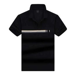 Bosss Polo Shirt Mens Polos t Shirts Designer Casual Business Golf T-shirt Pure Cotton Short Sleeves T-shirt Usa High Street Fashion Brand Summer Top Clothing 3l78