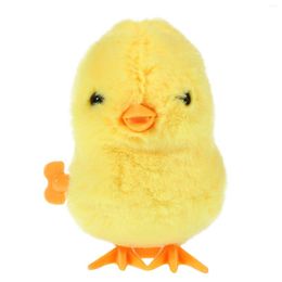 Gift Wrap Plush Chicken Clockwork Jumping Toy Wind Up Simulation
