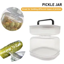 Storage Bottles Transparent Fermentation Pickles Jar Dry & Wet Dispenser Pickle Separator Filter Home Kitchen Supplies