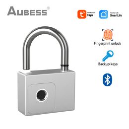 Lock Tuya Smart Fingerprint Locks Smart Home Electronic Fingerprint Locks IP65 Waterproof Bluetooth USB Charge Via Smart Life