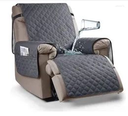 Chair Covers Waterproof Recliner Cover Non-Slip Reclining For Washable Seat With Elastic Straps