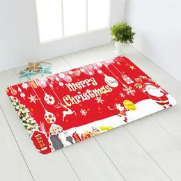 Carpets Santa Claus Christmas Doormat Pillowcase Decorations For Home 2024 Navidad Ornaments Xmas Party Decor Year Gifts