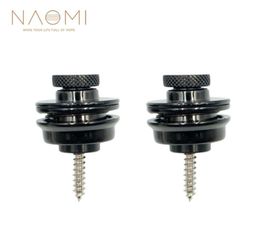 NAOMI 2Pcs Guitar Bass Strap Lock Straplock Button Black Guitar Parts Accessories New8702438