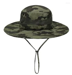 Berets Spot Summer Outdoor Sunscreen UV Protection Bucket Hat Men's Large Brim Shade Breathable Fishing Sun