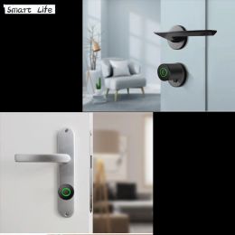 Lock Tuya Smart Cylinder Lock Electronic Bluetooth Remote Biometric Fingerprint Door Lock AntiTheft Security Keyless Home Door Lock