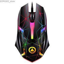 Mice 1200DPI USB Wired Gaming Mouse Optical Computer Mouse for PC Laptop 3 Keys Ergonomic Mice Led Light Night Glow Mechanical Mouse Y240407UK4B