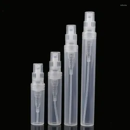 Storage Bottles 2ML 3ML 4ML 5ML Clear Plastic Spray Bottle Portable Perfume Atomizer Mini Sample Test Tube Travel Vials 100pcs
