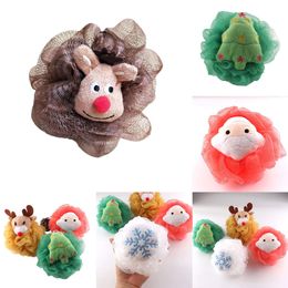 New Children Brush Bath Product Care Christmas Ball-Shape Shower Sponge Cleaning Body Wash Towel For Kids Newborn Adults