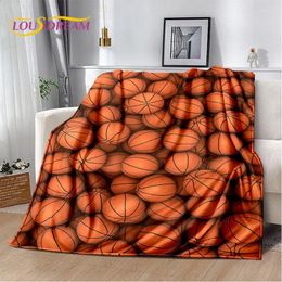 Blankets Basketball Art Cartoon Soft Plush Blanket Flannel Throw For Living Room Bedroom Bed Sofa Picnic Cover Bettdecke