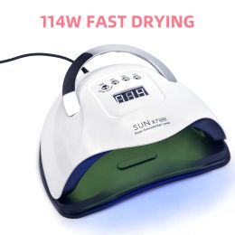 Rests 114/90/72/36w Uv Led Nail Lamp for Manicure with 57pcs Lamp Bead Lcd Display Auto Sensor Nail Dryer for Curing All Gel Nail Tool