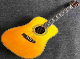 41 Inch D45 Model Earth Yellow Panel Solid Wood Acoustic Acoustic Guitar3651952