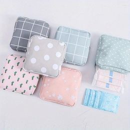 Storage Bags Women Portable Sanitary Napkin Bag Cotton Travel Makeup Literary Zipper Coin Purse