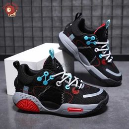 Athletic Outdoor Kids Boys Shoes Luxury Athletic Running Sports Shoes Tennis Lace Up Children Boys Sneakers Breathable shoe kids shoe boys 240407