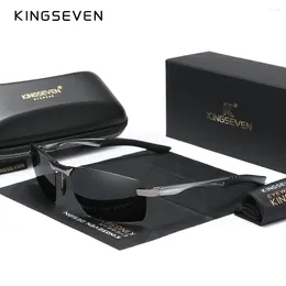 Sunglasses KINGSEVEN 2024 Men's Polarised Aluminium Frame UV400 Sun Glasses Male Eyewear Driving