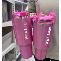 Stanleiness sell well 11 Same Black Chroma US Stock Holiday Red Winter Pink Limited Edition H20 Cosmo Pink Parade TUMBLER Mugs Valentines Day Gift Target water b WGF5