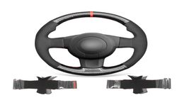 Nonslip Durable Black Suede PU Carbon Fiber Car Steering Wheel Cover Warp for Seat Leon FRCupra MK2 1P20033875352