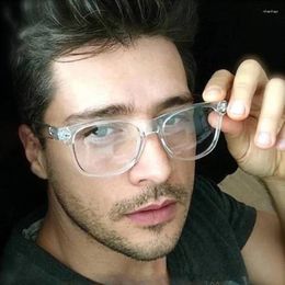 Sunglasses Frames 2024 Retro Men's Transparent Glasses Clear Lenses PC Comotuer Square Eyeglasses For Women Reading Eyewear Male Spectacle