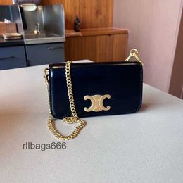 Bags Women Texture Small Triompheeee Lady Purse Underarm Classic 2024 Autumn High-end Bag French Fashion Chain Crossbody Cell Square Claude CL9T