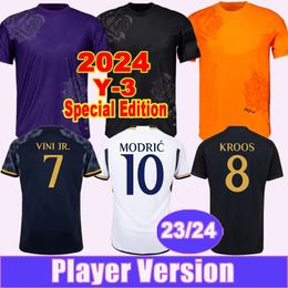 23 24 ALABA VINI JR. KROOS Player Version Mens Soccer Jerseys 2024 Y-3 BELLINGHAM MODRIC RODRYGO CAMAVINGA VALVERDE Home Away 3rd 2024 Special editions Football Shirts