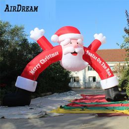 Custom 10mW (33ft) with blower Inflatable Archway Santa Claus or Christmas tree arch for holiday decoration event advertisement