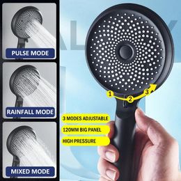 Shower Head odes Adjustable With Selfcleaning Nozzles Rainfall Bathroom AccessoriesWater Saving Water Massage 240325