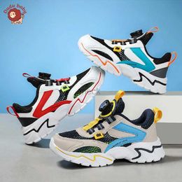 Athletic Outdoor Kid Sneakers Sport Shoes for Boys Fashion Leather Children Breathable Mesh Comfort Shoes Casual Walking Outdoor Running Shoes 240407