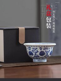 Teaware Sets Hand-Painted Porcelain Master Cup Single Antique Yongle Blue And White Flower Pressure Bottle Large Tea