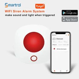 Siren Smartrol WiFi Safety Protection Siren Strobe Light Sensor Home Alarm Security System 110dB Sound Light Alarm for Tuya Smart Life