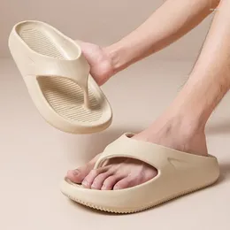 Slippers Women Flip Flops Summer Solid Colour Lightweight Non-slip Sandals Men Soft Bottom Comfort Outside Beach Slides
