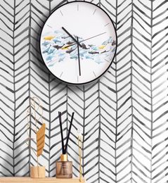 Modern Stripe Peel And Stick Wallpaper Herringbone Black White Self Adhesive Contact Paper For Kidroom Bedroom Home Decor68287728575612