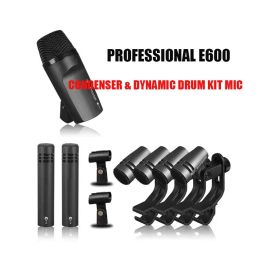 Microphones E600 Drum Microphone Stage Condenser and Dynamic Mic Musical Instrument Set e604 e602 e614
