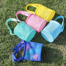 Storage Bags Beach Mesh Bag Large Capacity Foldable Travel Swimming Organizer Portable Net Outdoor Wet Dry Sundries Backpack