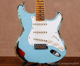 Customized factory direct new handmade relic ST electric guitar 8580159