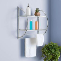 Kitchen Storage G 2 Tier Bathroom Shelf Unit Chrome Accessories Organizer