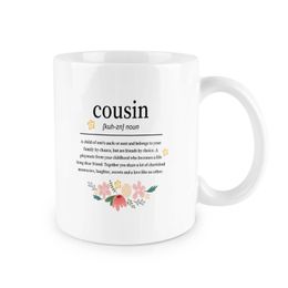 Customized 11oz Cousin Ceramic Coffee Mugs Personalized Po Image Novelty Personalize Different Design Images Custom Gift 240407